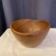 Salad bowl in bur walnut round shape honey color