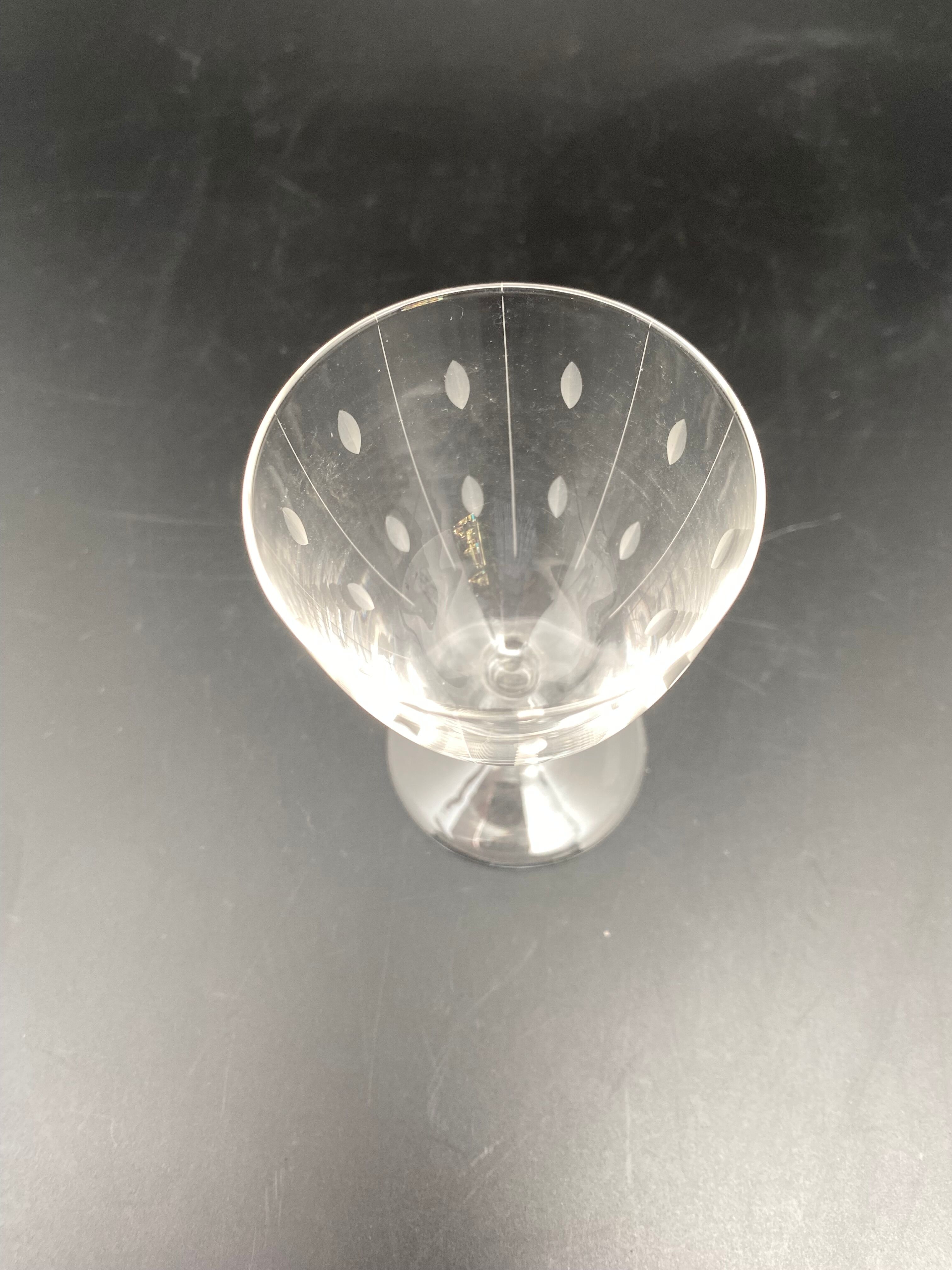 Worked glass stemware “Drop” pattern – MOCA6