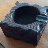 vintage ashtray molded in wood