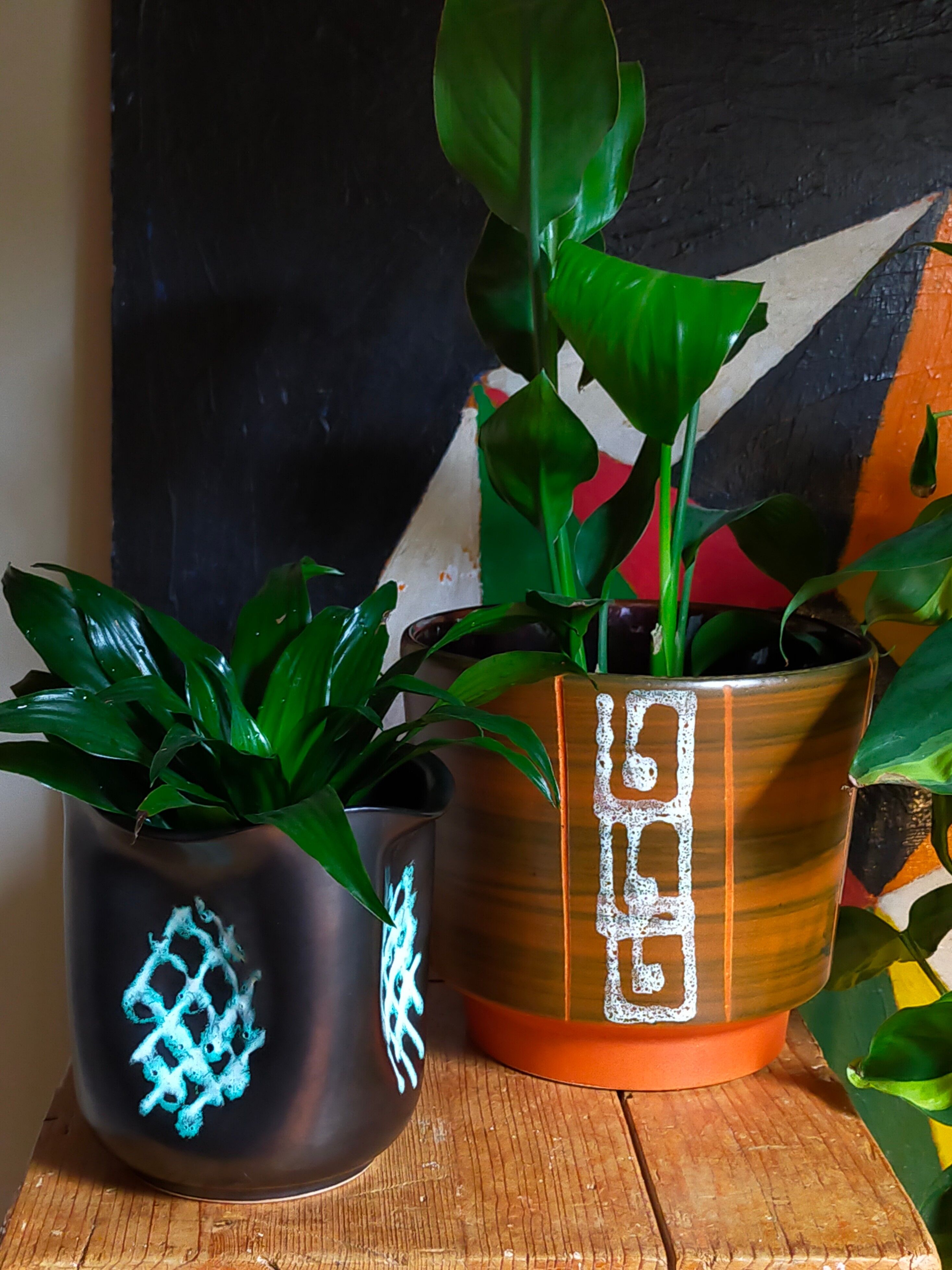 Ceramic potter's pot cover vase 50s