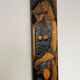 Big midcentury design wall wood decoration / lovers, 1960s, Czechoslovakia