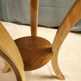 Pedestal table - small round table in wooden marquetry
