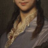 Portrait painting of a lady signed Johann Grund and dated 1869