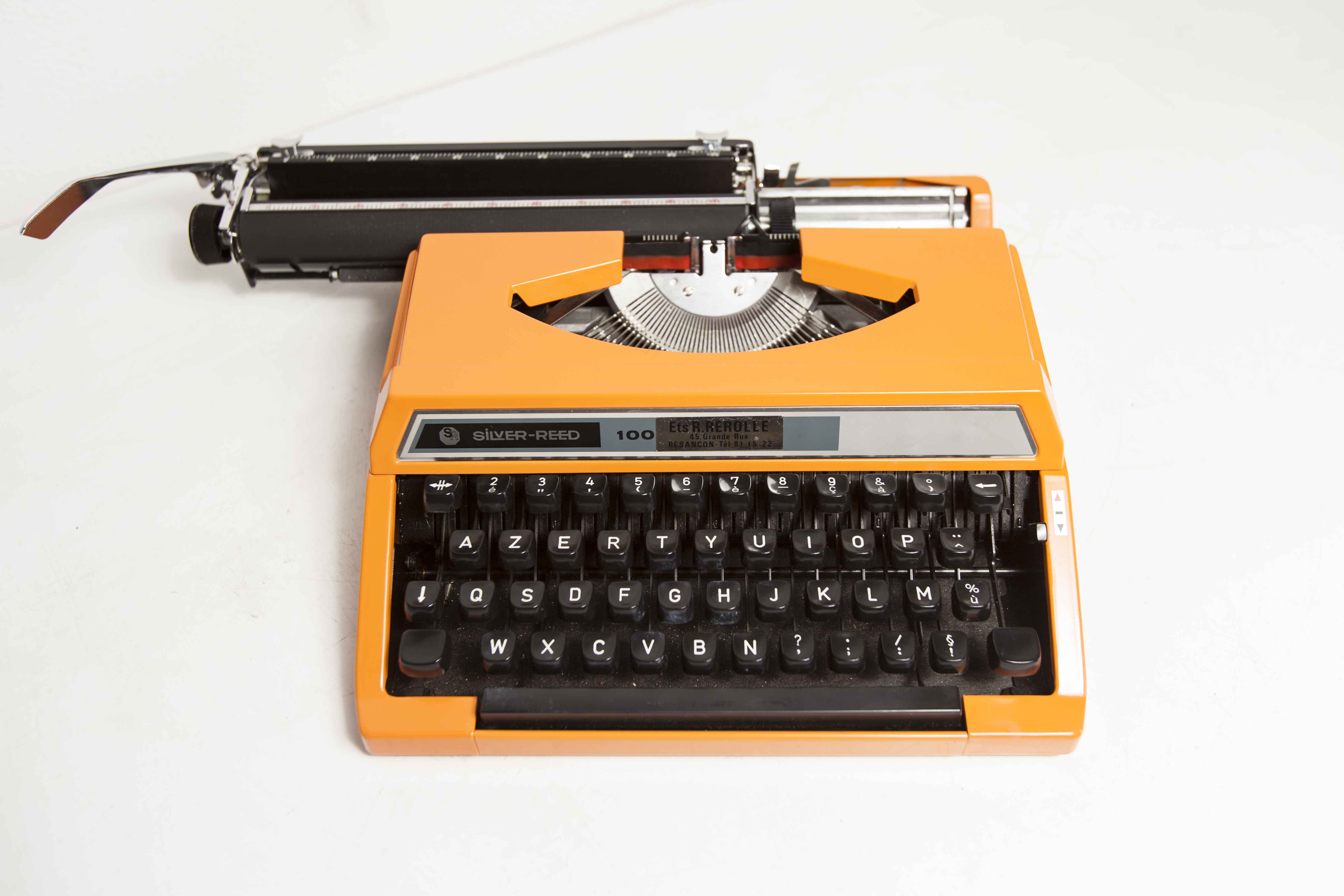 Revised Orange Silver Reed 100 Typewriter and New Ribbon 1977