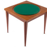 Mid-century square game table, italy, 1960s