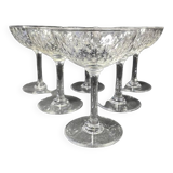 6 Baccarat champagne glasses Paris service