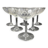 6 coupes à champagne Baccarat service Paris