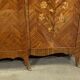 Louis XV style 3-door wardrobe in oak and rosewood - 1970s