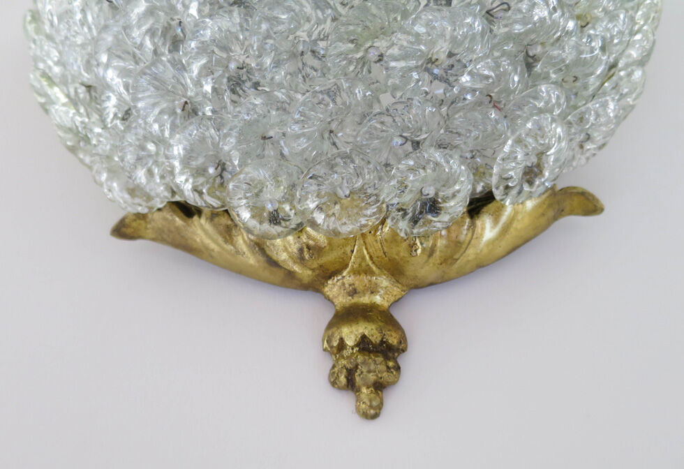 Brass flower wall light