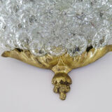 Brass flower wall light