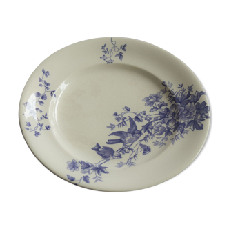 Assiette sur piedouche Longwy