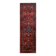 Tapis de couloir et d'escalier vintage en laine rouge à motifs floraux, fait main, style milieu du siècle.