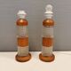 Swedish table lamps made of teak wood and hard pressed crystal glass.