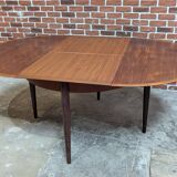 Round teak table from the 60s