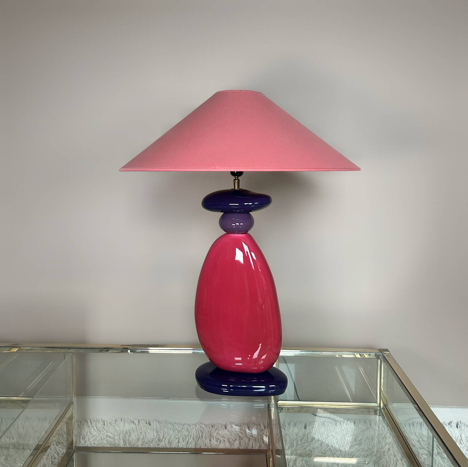 Large pebble lamp François Chatain 80s