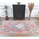 Vintage Turkish Hand-Knotted Geometric Runner Rug 123x209