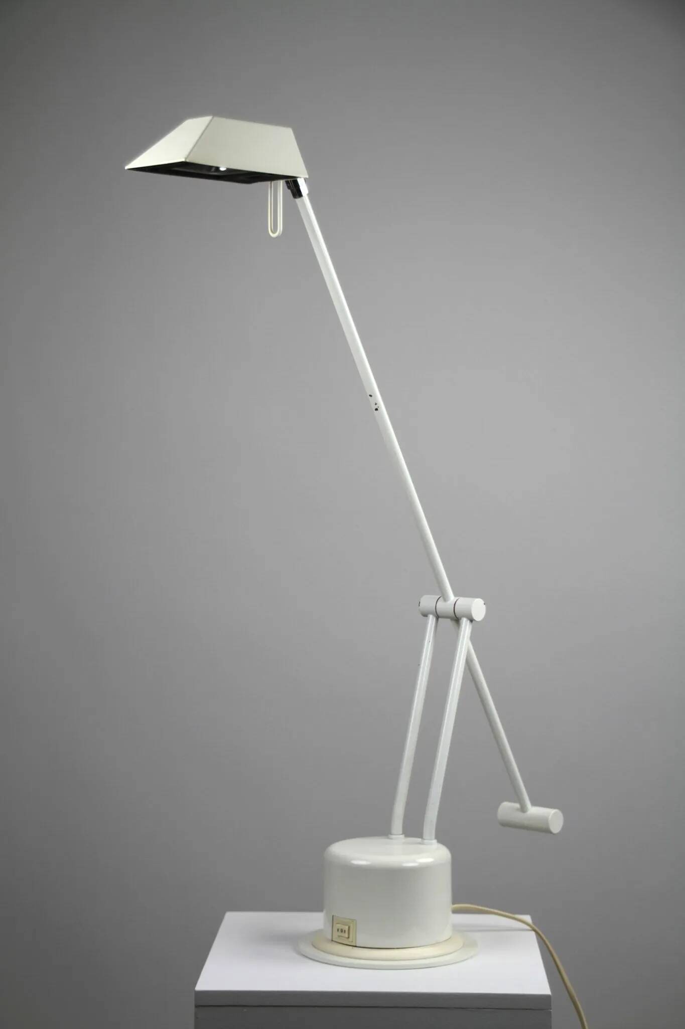 Minimalist White Adjustable Desk Lamp by Massive, Belgium — 1980s