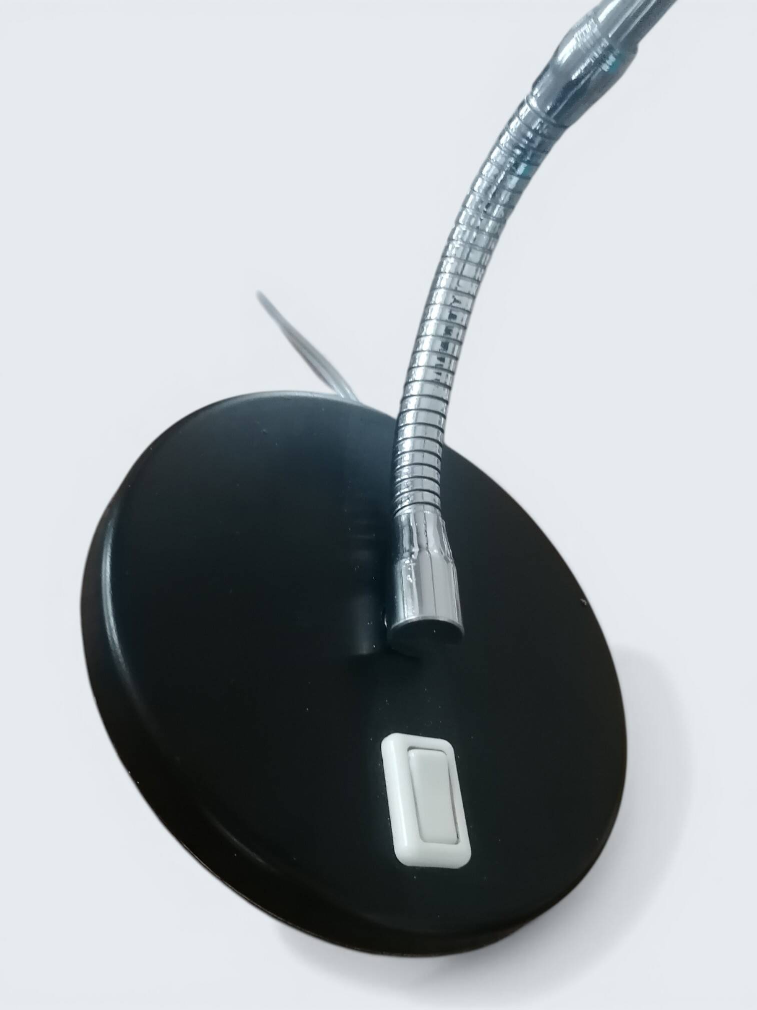 Matte black and chrome lamp from the 80s - Vintage space age Notaire lamp.