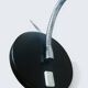 Matte black and chrome lamp from the 80s - Vintage space age Notaire lamp.