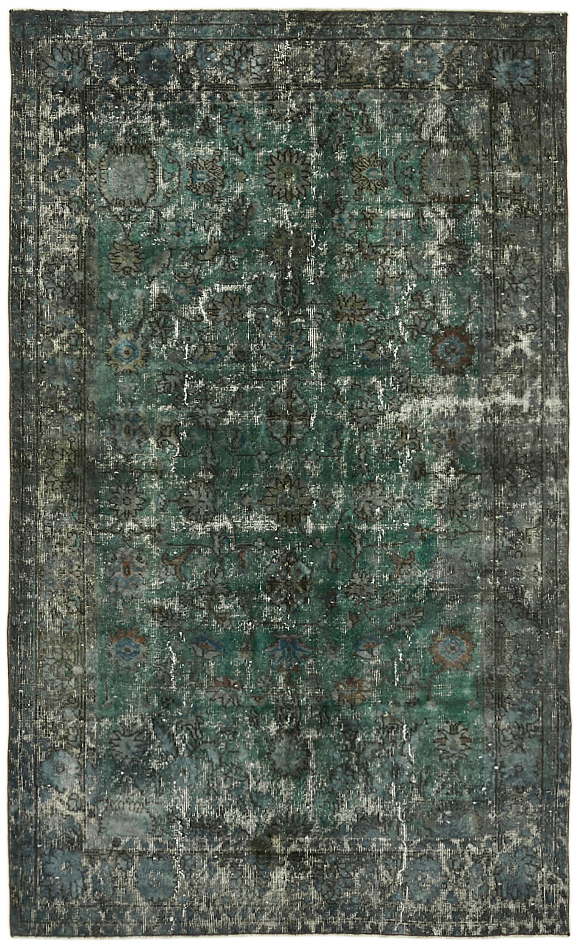Hand-knotted antique oriental 1970s 154 cm x 237 cm blue carpet