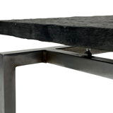 Vintage coffee table stone top frame steel 70's design