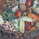 Tableau nature morte légumes vintage