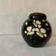 Old black ceramic ginger pot / Vintage Chinese ceramic 1950 / Art deco