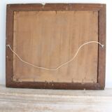 Oil on hardboard "Two workers at the press" post-impressionist painting