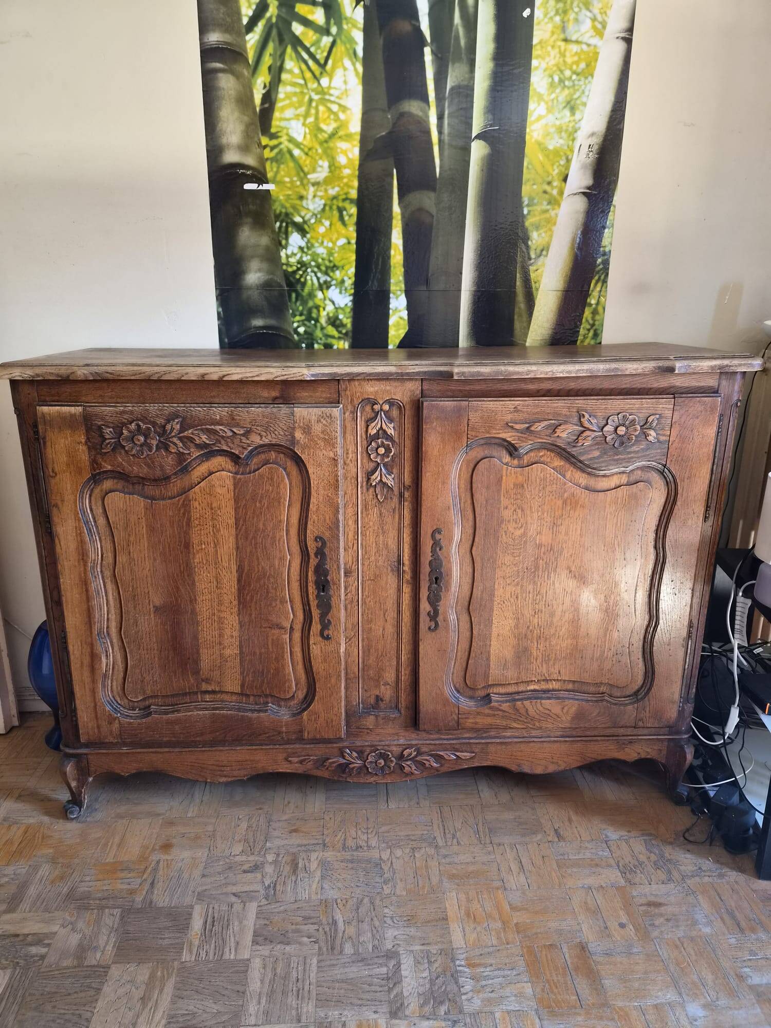 Buffet en bois style louis XV