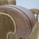 1960s, Danish armchair, green furniture velour, solid carved oak wood.