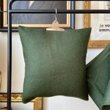 Coussin en laine vert sapin 40 cm