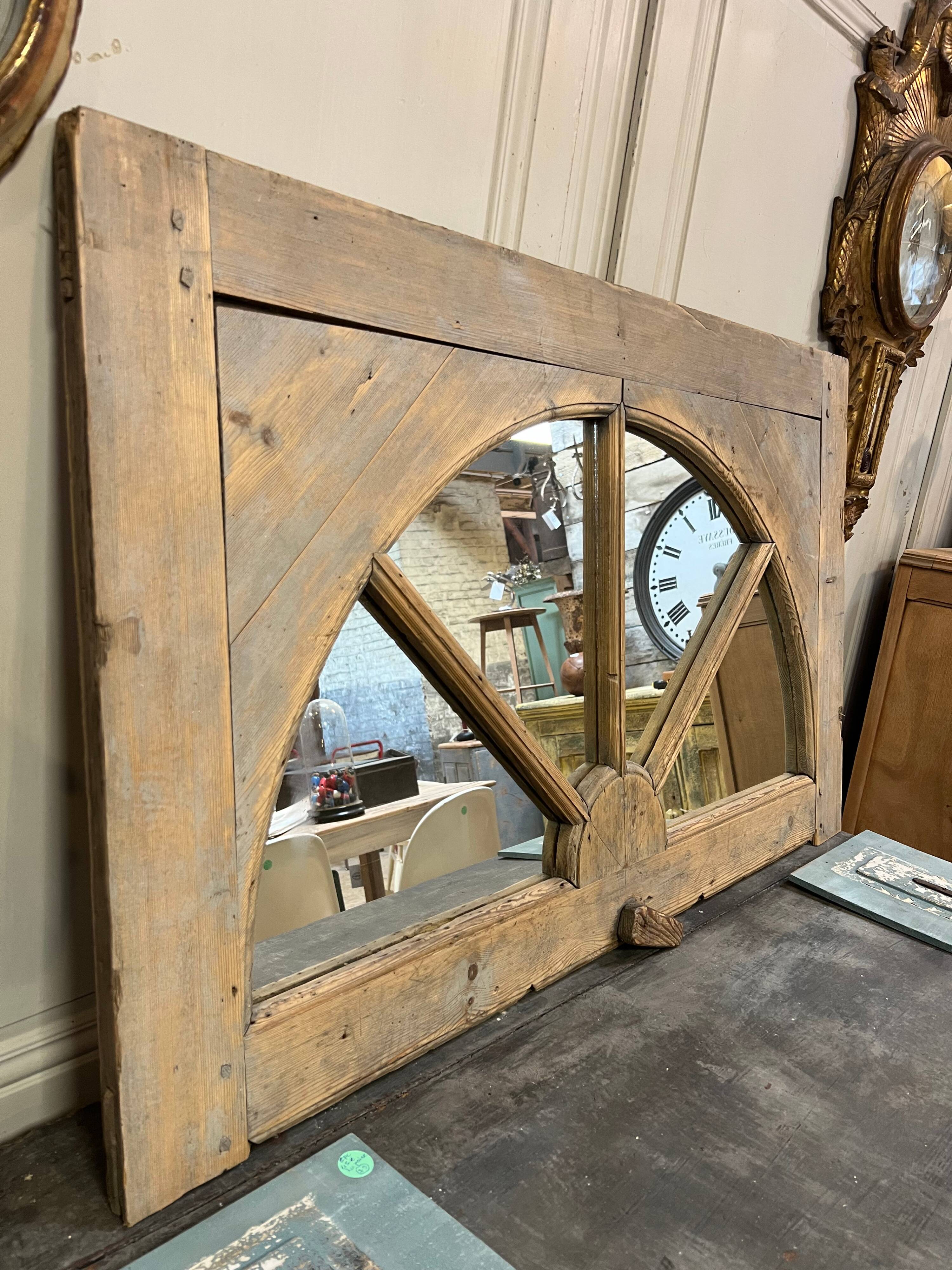 Patinated pine mirror frame no.
