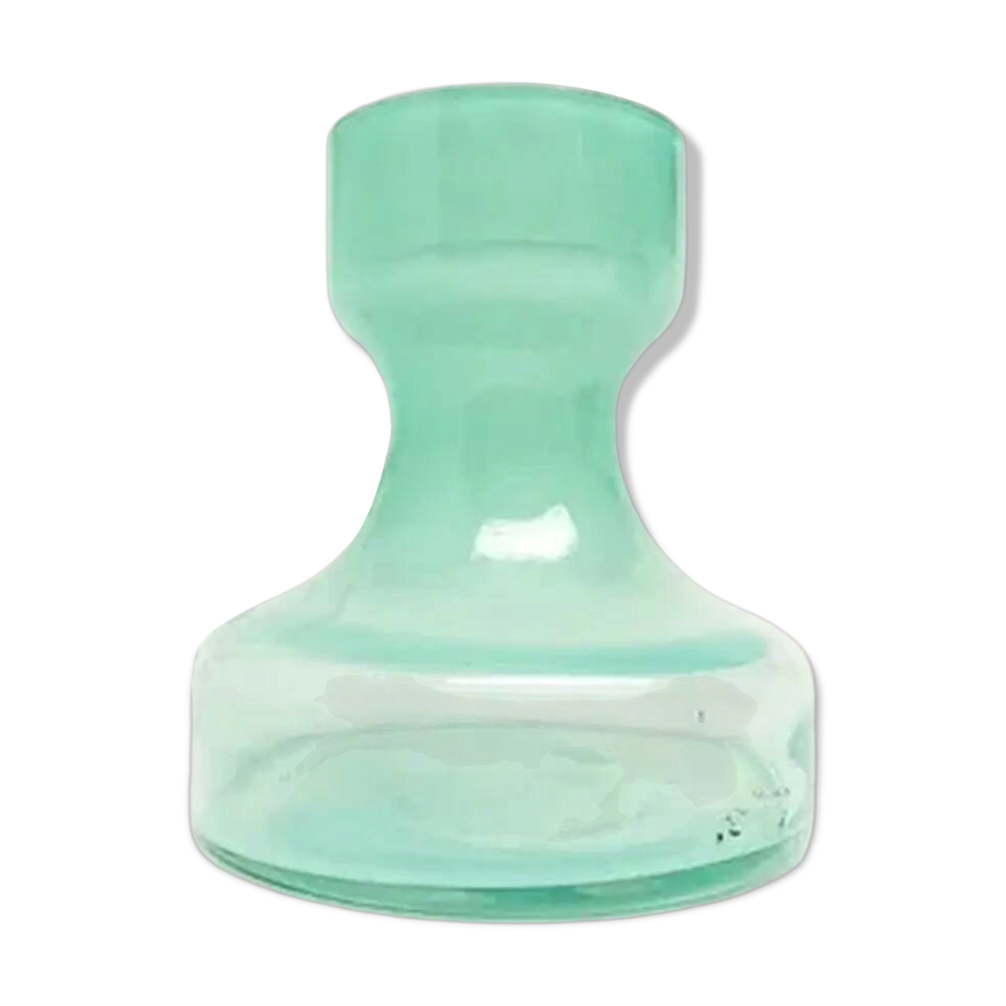 Modernist candle holder, glass, Poland, 1970s