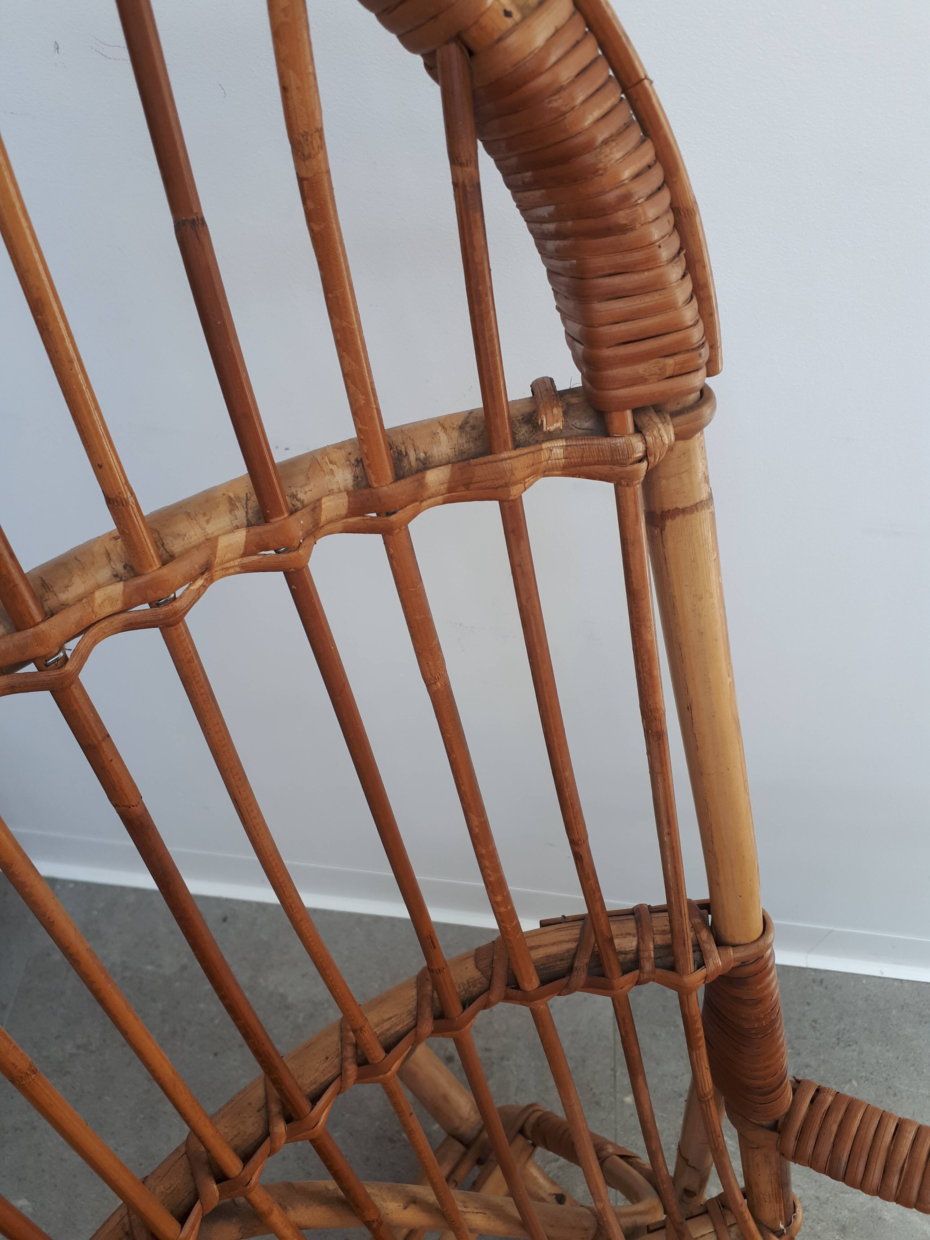 Rattan rocking chair from the 60s
