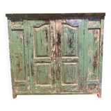 Green lacquered teak sideboard