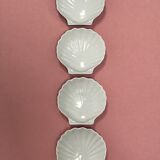 Set of 4 porcelain shells cups