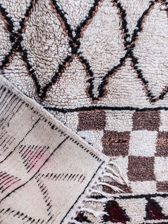 Rugs made wool authentic hand Azilal, 230 x 110