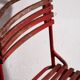Antique red garden chairs (c.1920). Set of 4 pieces #37