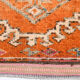 3x12 orange & beige long turkish vintage runner rug 387x87cm