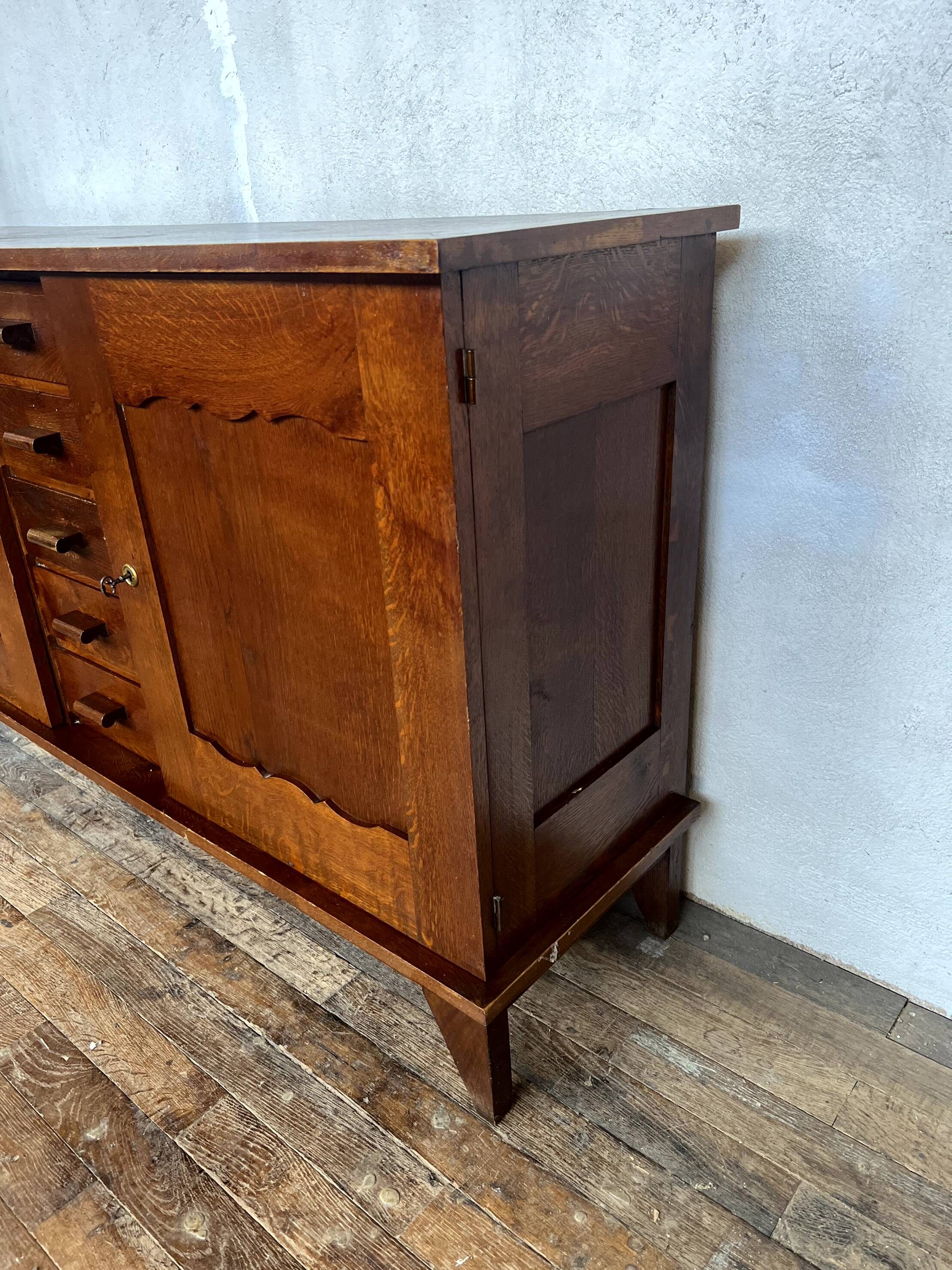 René Gabriel oak sideboard 1950 vintage design