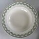 Set of 6 blue and green ironstone deep plates, French earthenware.