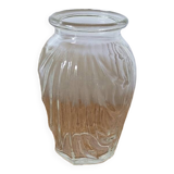 Small molded glass bulb vase