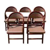 Lot of 5 folding bistro chairs of terrace type "parisian"