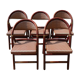 Lot of 5 folding bistro chairs of terrace type "parisian"