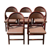 Lot of 5 folding bistro chairs of terrace type "parisian"