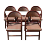 Lot of 5 folding bistro chairs of terrace type "parisian"