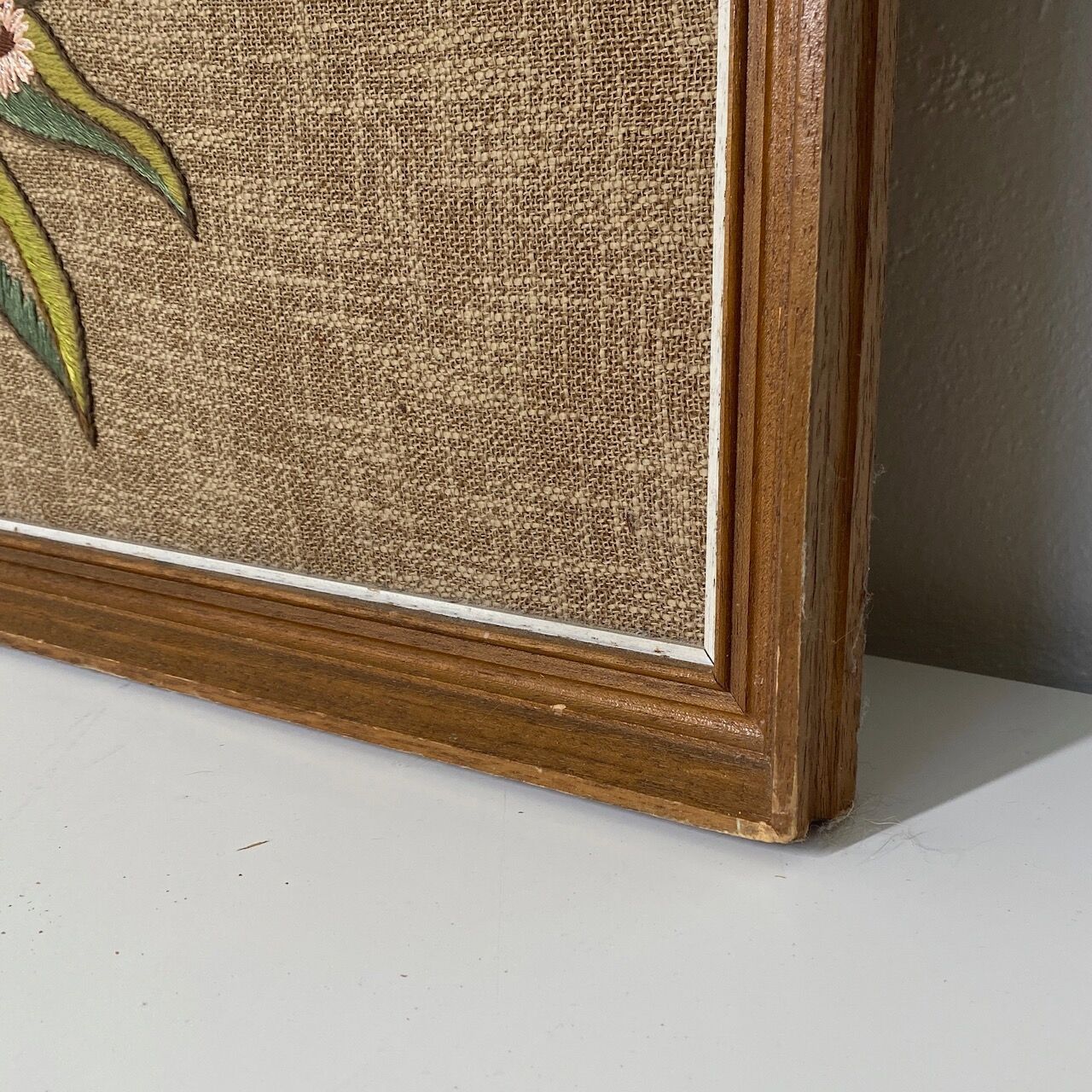 MCM needlepoint wall art - wild flower bouquet