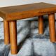 Pair of vintage oak footrests