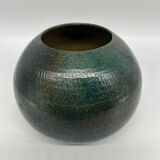 vase boule bleu vert
