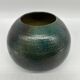 blue green ball vase